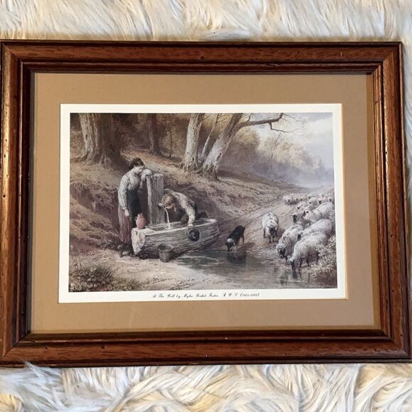 Myles Birket Foster “At The Well” R.W.S (1825-1899) Framed & Matted Print - Picture 3 of 16